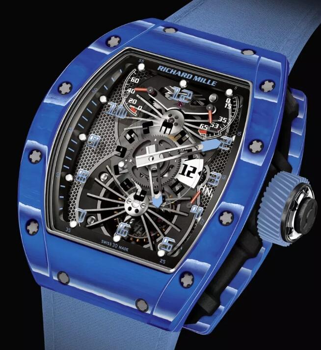 Buy Replica Richard Mille RM 022 watch RM 022 Tourbillon Aerodyne Dual Time Blue Limited Edition For Sale